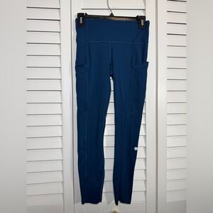 Lululemon Women’s Fast & Free Nulux 7/8 Blue Leggings 25” Size 4